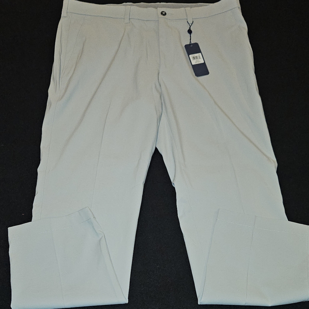 NWT Oxford Pants Mens 30x32 Gray Stretch‎ Dress Pants High Rise Golf Golfing